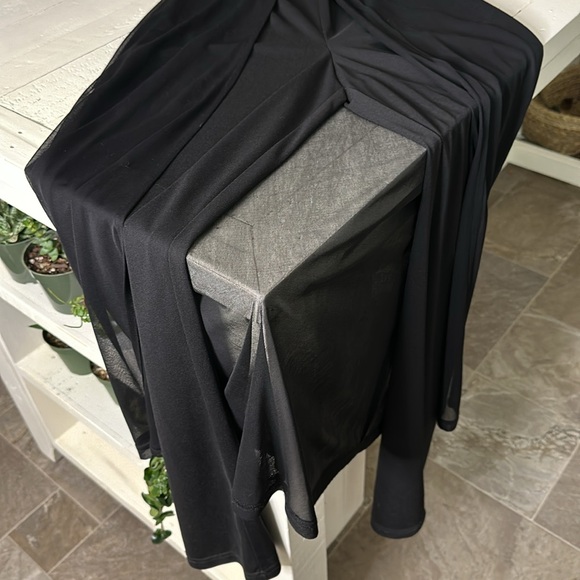 Connected apparel size 4 halter top jumpsuit with billy chiffon overlay NWOT - Picture 3 of 14